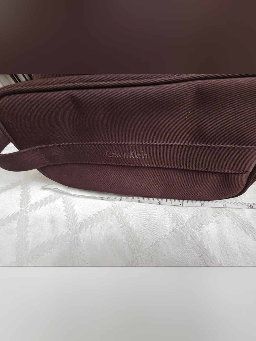 Calvin Klein Burgundy Tote with Logo